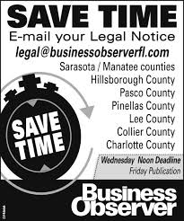 HILLSBOROUGH COUNTY LEGAL NOTICES