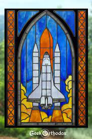 Space Shuttle Stained Glass Window