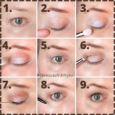 Wear eye makeup with open eyes, tip 2: How Do You Apply Makeup To Aging Hooded Eyelids Step By Step
