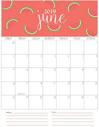 June Monthly Calendar 2019 June Calendar Printable Calendar Printables Monthly Calendar Printable