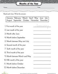 Months Of The Year Worksheet Education Com 1st Grade Worksheets English Worksheets For Kids Time Worksheets