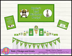 Check spelling or type a new query. Personalised Shrek Birthday Party Decorations Katie J Design And Events