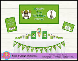 Very cheap shrek party supplies discount. Personalised Shrek Birthday Party Decorations Katie J Design And Events