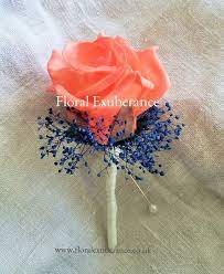 The key of choosing a good wedding boutonniere lies in the color. Artificial Coral Blue Navy Foam Rose Buttonhole Boutonniere Navy Blue And Coral Wedding Buttonhole Blue Wedding Flowers Cheap Wedding Flowers Coral Wedding