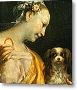 A Lady with a Dog by Giuseppe Maria Crespi