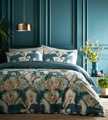Choose from our own brand or designer bedding in a fantastic range colours plus bedding sets with matching pillowcases to complete the l Savannah Teal King Duvet Set The Bedlinen Company Cork