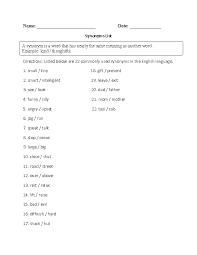 Englishlinx Com Synonyms Worksheets Synonym Worksheet Synonym Activities Antonyms Worksheet