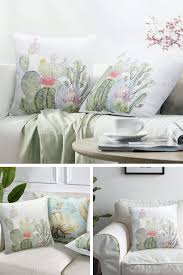 An 18x18 pillow is a standard size that is ideal for many uses. Cactus Cushion Cover Decorative Pillows Couch Throw Pillow Covers 18x18 Decor