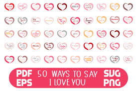 Download 50 Ways To Say I Love You Bundle Graphic By Yumiguelgfxartshop Creative Fabrica PSD Mockup Templates