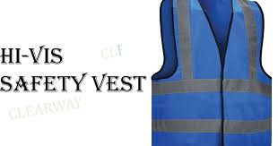 Padded neck for comfort when vest is loaded down china poplin geologo polyester back pockets blue reflective safety. Clearway Hi Vis Safety Vest With Backside Cross Reflectives And Zipper Closure Dealer In Mussafah Abudhabi Uae