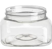 8 oz. Clear PET Plastic Square Jar, 70mm 70-400