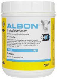Albon Boluses For Cattle Zoetis Animal Health Sulfa Antibiotics Probiotics Oral Medications