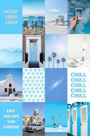 Light Blue Photo Wall Collage Kit Blue Aesthetic Room Decor Etsy Wall Collage Photo Wall Collage Aesthetic Rooms