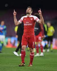 Sokratis Of Arsenal After The Uefa Europa League Quarter Final Second Europa League Arsenal League
