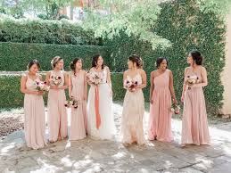 Romantic Blush Pink Bridesmaid Dresses A Romantic Outdoor Wedding At The Woodlands Country C Romantic Outdoor Wedding Blush Pink Bridesmaid Dresses Wedding