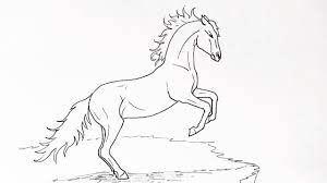 Circle the door and depict the handle and lines as our picture below. How To Draw A Horse Rearing Up Step By Step Youtube