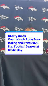 Cherry Creek Flag Football Quarterback Addy Beck talks about this upcoming  season at the 2024 Colorado Fall Sports media day. #playmakerscorner  #girlsflagfootball #coloradogirlsflagfootball #PMCflag ...