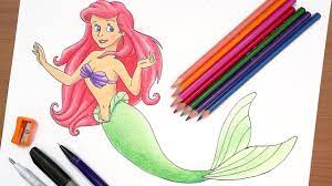رسم اريل حورية البحر تعلم رسم اميرات ديزني Disney Characters Aurora Sleeping Beauty Zelda Characters