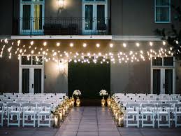 New Orleans Nighttime Wedding Ceremony In Garden Courtyard Of Hyatt Centric French Quarter Wedding French Quarter Weddings Night Time Wedding French Quarter