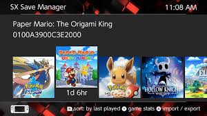 Descarga juegos switch, ps4, pc, wii u, xbox360, psvita y mas. Sx Save Manager Backups De Saves Y Estadisticas De Juegos Del Team Xecuter En Nintendo Switch Scene
