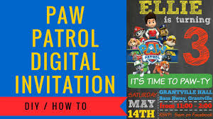 Free items are often released as part of a special promotion and sometimes they are only. How To Make A Paw Patrol Digital Invitation Includes Free Clipart Ellierosepartydesigns Com