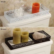 Lace Design Metal Toilet Tank Top Tray Toilet Tank Top Toilet Tank Top Decor Ideas