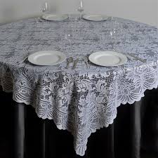 90x90 fl lace table overlay