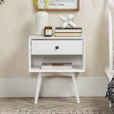 Mid century modern nightstands are easy to match and style with other bedroom furniture. Mid Century Modern 1 Drawer Nightstand White