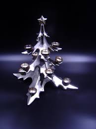 Klingon Sci Fi Silver Christmas Tree 12 Candle Holder Godinger Pottery Barn For Sale Online
