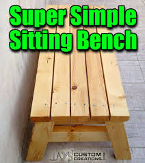 This is a great project for a simple bench to put outside in your garden or around the next step is creating the frame for the bench seat. How To Build A Simple Sitting Bench Jays Custom Creations