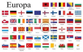 Alle flaggen und länder von europa lernen für kinder durch vorsprechen, zeigen der jeweiligen landesflagge und dem dazugehörigen land. Landerflaggen Europa Leinwandbilder Bilder Monaco Andorra Albanien Myloview De