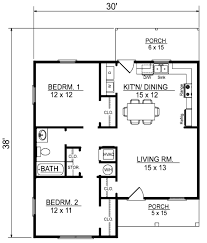 Cottage Style House Plan 2 Beds 1 Baths 856 Sq Ft Plan 14 239 Cottage Style House Plans Cottage House Plans Small Cottage House Plans