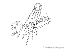 They could play games in the nursery. Mlb Los Angeles Dodgers Logo Stencil Los Angeles Dodgers Logo Los Angeles Dodgers Baseball Coloring Pages
