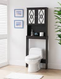 Black Bathroom Storage Cabinet Over Toilet Mikaela Over Toilet Cabinet With Images Black Bathroom Storage Small Bathroom Storage Bathroom Storage Cabinet
