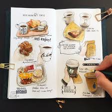 coffee and 咖啡 在ig上追蹤了很多咖啡相關的人物與店家 尤其以台北 紐約和東京為主 一直很想列張單把每間感興趣的都造訪 不過這趟東京安排了其他行程還是沒時間一一喝遍 那幾天除 watercolor food illustration watercolor journal food sketch