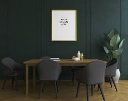 Dining Room Mockup Frame Mockup Art Mockup Digital Frame Etsy In 2020 Frames On Wall Green Dining Room Walls Frame Mockups