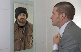 What do you see when you look in the true mirror? Guy Looking In Mirror At Himself But Reflection Is Unkempt Template For When You Re Hiding Something Or Your True Self Insidermemetrading