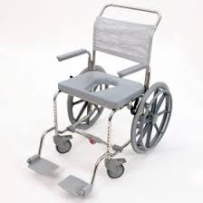 Oyster Toileting Shower Chair 20 Self Propel Folding Frame Swing Away Arms Mesh Back Footplates Foam Seat Goruntuler Ile