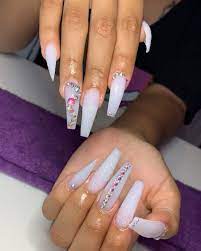 Move away square nails because the coffin nails has just been resurrected to spread some underground gorgeousness! 61 French Ombre Glitter Marble And Crystals On Long Coffin Nails 26 Producttall Com Long Acrylic Nails Coffin Nails Designs Summer Acrylic Nails