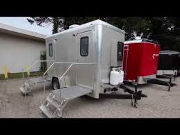 Portable shower and toilet combo for camping. Shower Trailer 2 Stall Combo Portable Restrooms Shower Trailer Comfort Series Youtube