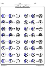 Free Graphical Adding Fraction Worksheets The Fractions Are Displayed As Circle Fractions Fractions Worksheets Kids Math Worksheets