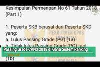 Contoh Soal Cpns 2018 Passing Grade Cpns 2018 Diganti Sistem Ranking Menpan Rb Lihat Permen N0 61 Tahun 2018 Icpns