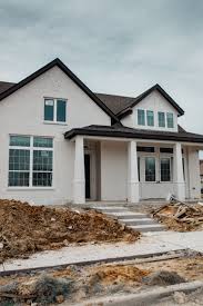Black And White House Exterior One Story White Brick One Story Home In 2020 White Brick Houses Exterior House Color White House Black Windows