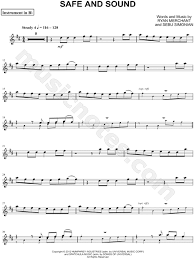 Capital Cities Safe And Sound Bb Instrument Sheet Music Trumpet Clarinet Soprano Saxophone Or Tenor Saxophone In D Major Download Print Clarinet Music Clarinet Sheet Music Sheet Music