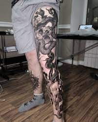 Snake tattoos can embody either of those qualities, either showing off their sly, secretive side or leaning more towards their traits of healing and luck. Snake Tattoos On The Leg And Their Great Meanings Tattooing