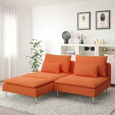Soderhamn Loveseat With Chaise Samsta Orange Ikea In 2020 Love Seat Chaise Ikea