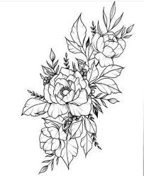 Outline Tattoos Floral In 2020 Floral Tattoo Tattoo Outline Flower Tattoo Drawings
