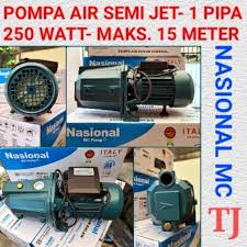 Pompa air ini ideal digunakan untuk kebutuhan air dari penampungan dialirkan ke intalasi yang tersedia. Pompa Air Semi Jet Pump Nasional National Semijet 250 Watt 1 Pipa 11 Meter Dabavon Sumur Dangkal Shopee Indonesia