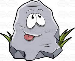 A Cartoon Rock Poking His Tongue Out A Cartoon Cartoon Rock