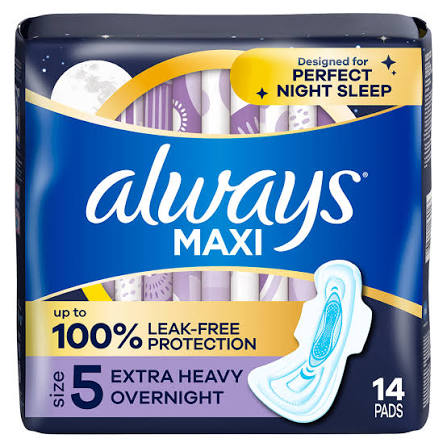 Always Maxi Size 5 Extra Heavy Overnight Pads with Wings | Always®
